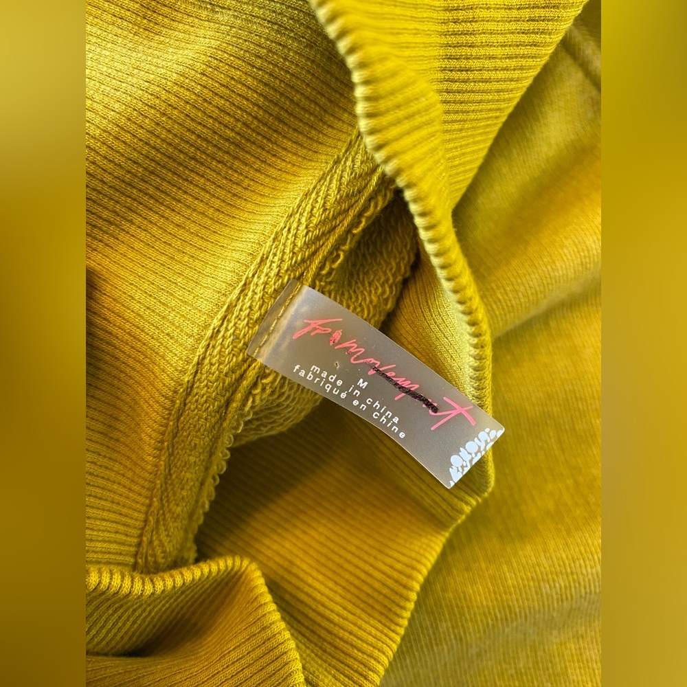 FP Movement Mustard Yellow High Neck Sweatshirt size M - Picture 7 of 9